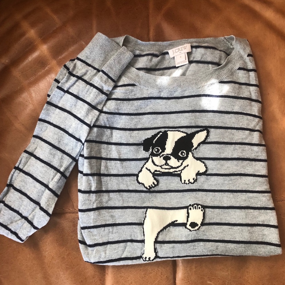 Jcrew French bulldog sweater